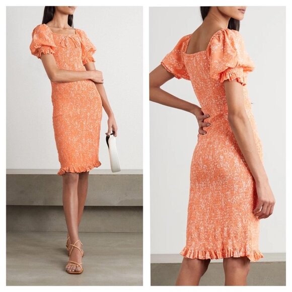 FAITHFULL THE BRAND Fae Shirred Floral-print Crepe Dress - Picture 5 of 5